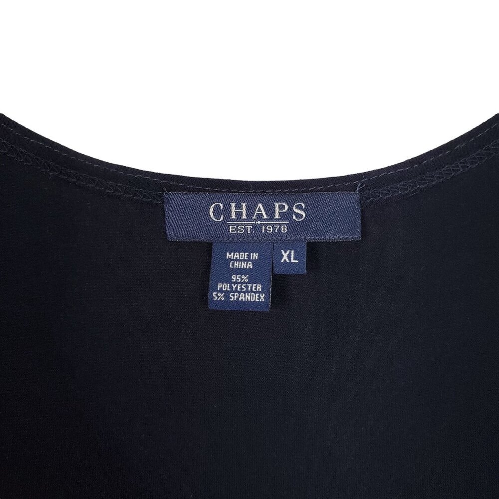 Chaps NWT Size XL Dress V-neck Surplice Liquid Jersey Palm Beach Belt Full Hem - Picture 4 of 10